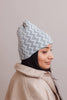 Blue Zigzag Knit Beanie - Hyperbole