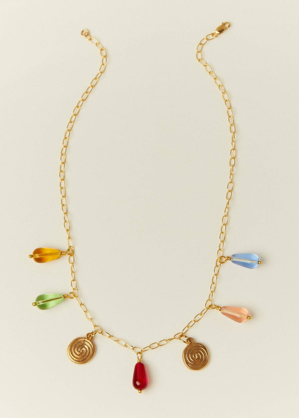 Cities in Dust Jewelry - Technicolor Tear - drop Necklace - Hyperbole