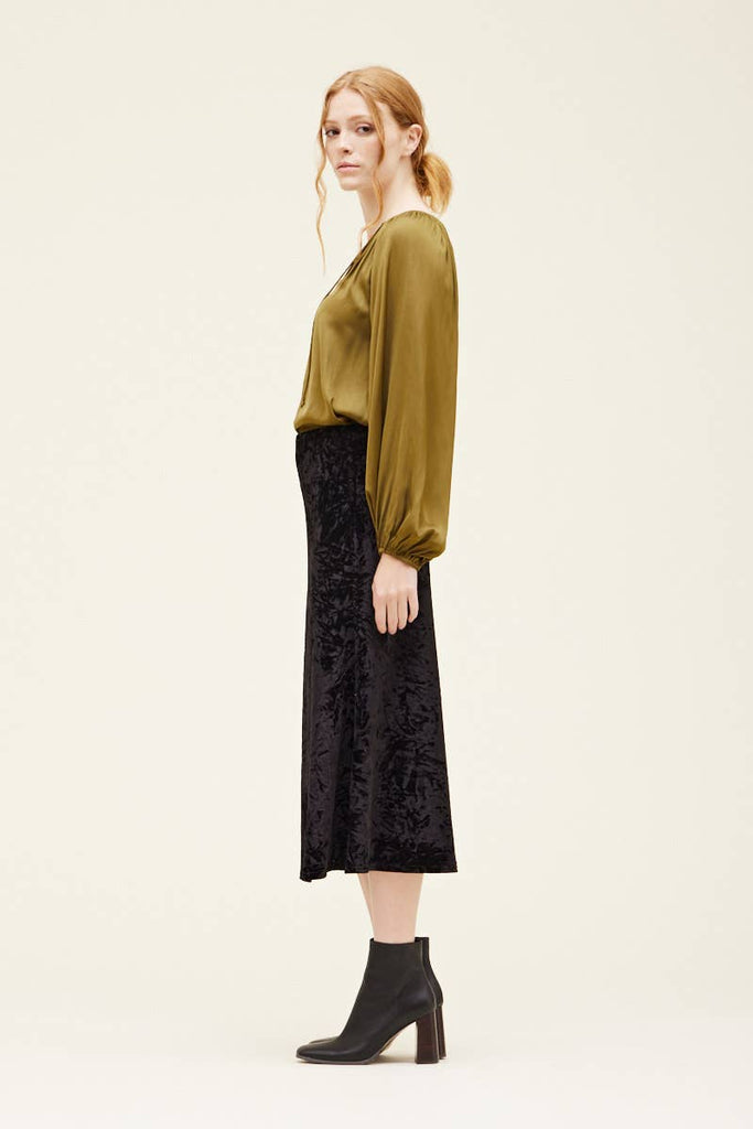 Crushed Velvet Skirt - Hyperbole