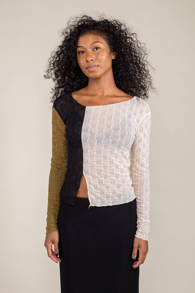 Jem Jacquard Mesh Top (S - 3X) - Hyperbole