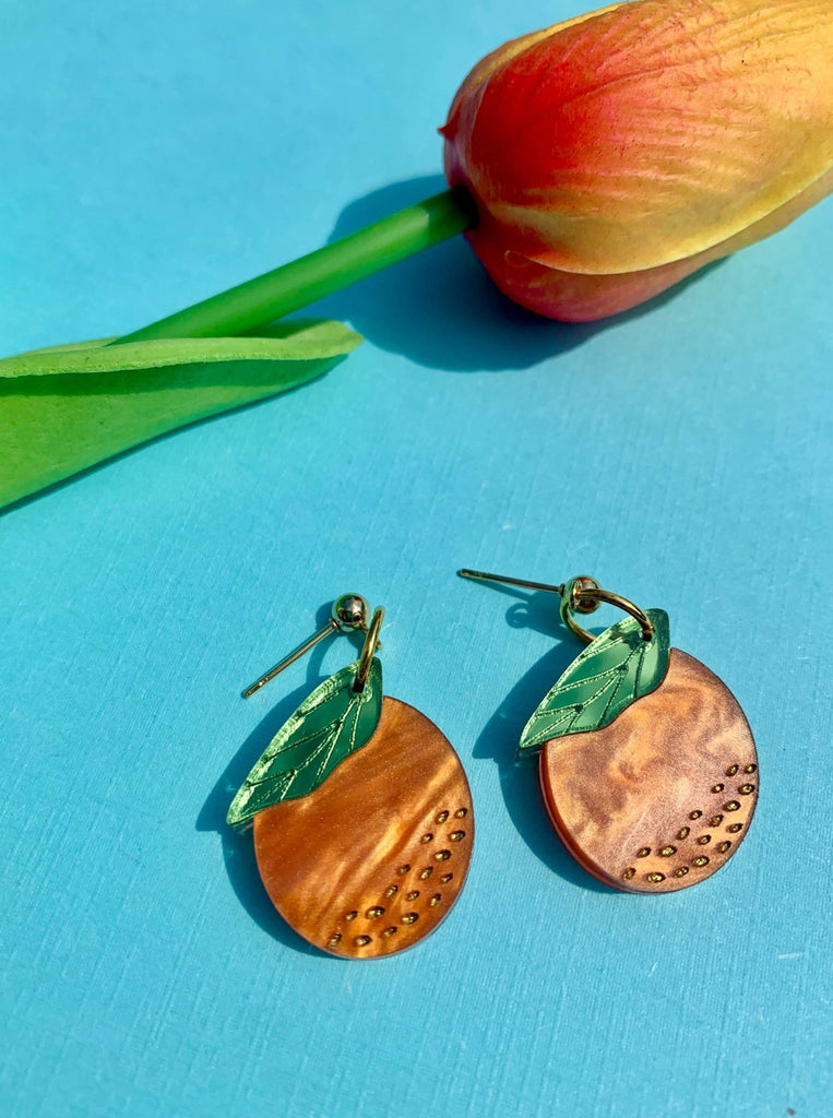 Mini Orange Earrings 🍊  - Hyperbole