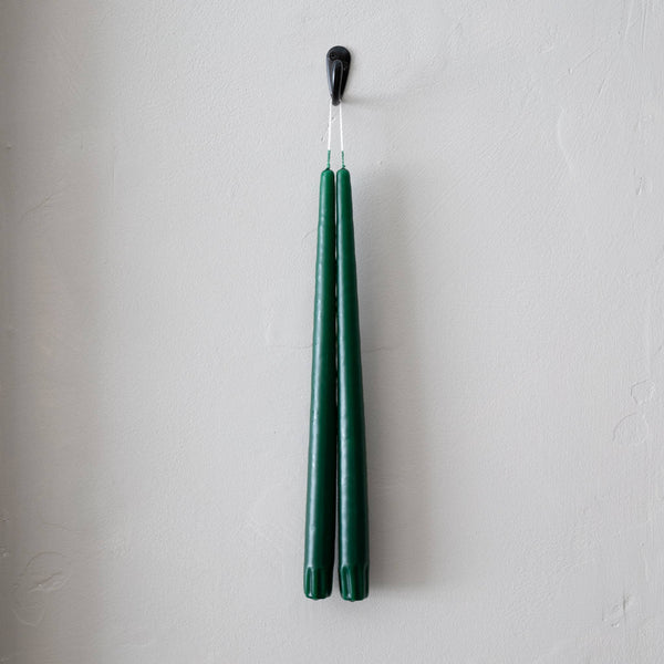 Pair of Taper Candles - Christmas Green - Hyperbole