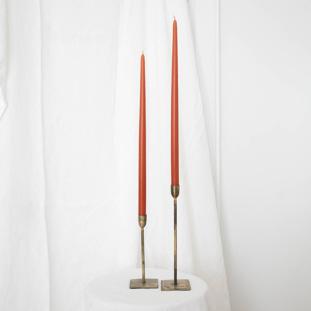 Pair of Taper Candles - Terra - cotta - Hyperbole