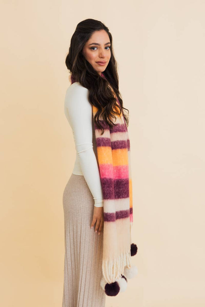 Pom Pom Tassel Scarf - Hyperbole