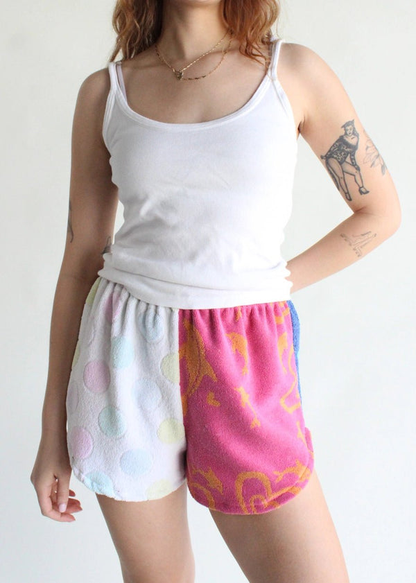 Recycled Terry Towel Shorts - Dolphin Style - Hyperbole