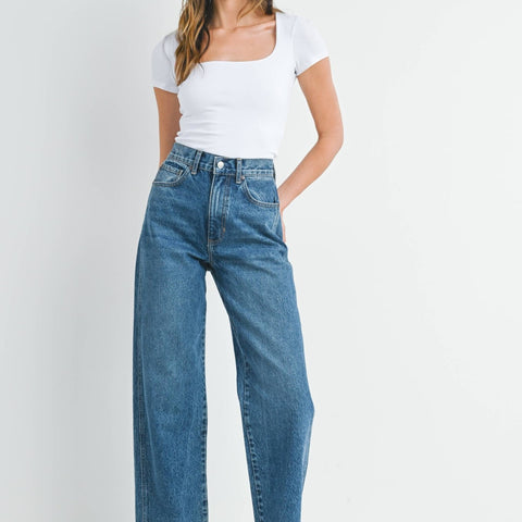 Relaxed '90s Long Straight Leg Denim Jeans - Hyperbole