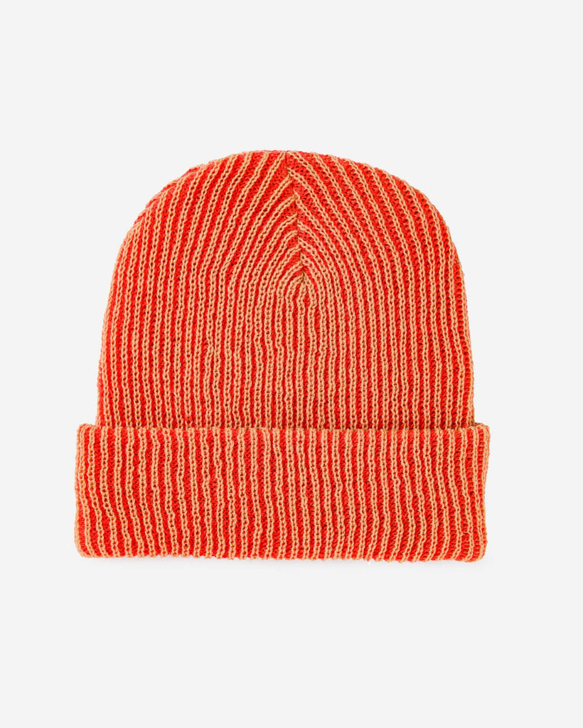 Simple Rib Knit Beanie - Camel Poppy - Hyperbole