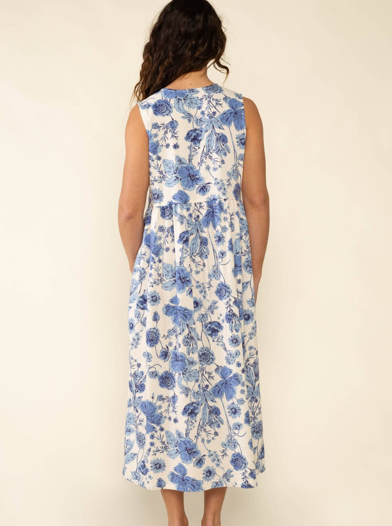 Sonoma Floral Tie - Up Midi Dress - Hyperbole