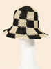 Straw Braided & Checkered Bucket Hat - Hyperbole