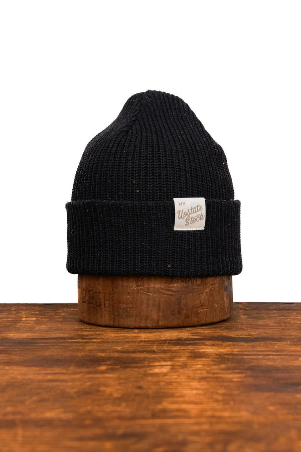 Upcycled Cotton Watchcap - Black - Hyperbole