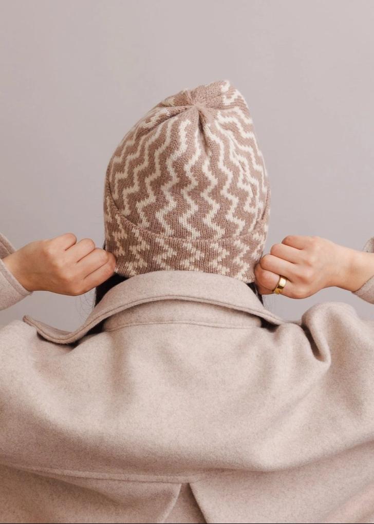 ZigZag Beanie - Beige - Hyperbole